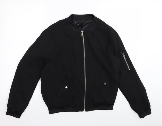 Zara Womens Black   Full Zip Jumper Size S