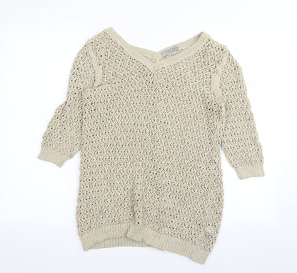 Tu Womens Beige   Pullover Jumper Size 14