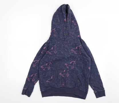 Next Girls Blue Animal Print  Pullover Jumper Size 12 Years