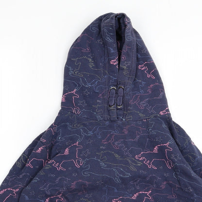 Next Girls Blue Animal Print  Pullover Jumper Size 12 Years