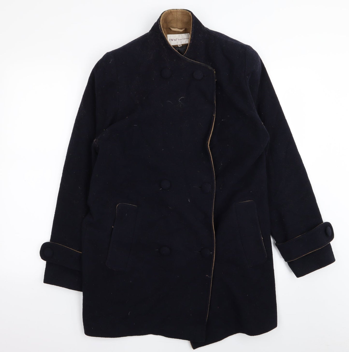 EWM Womens Blue   Overcoat Coat Size 10