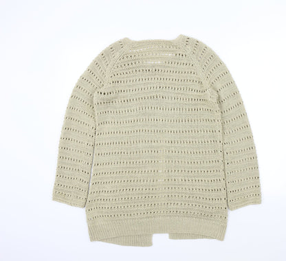 Marks & Spencer Womens Beige   Cardigan Jumper Size M
