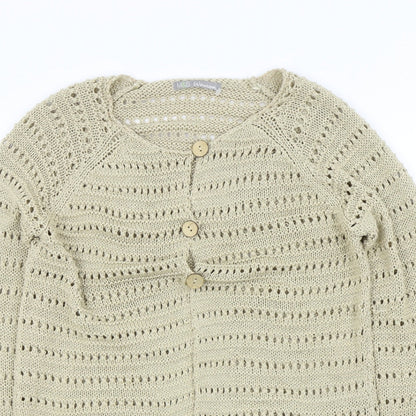 Marks & Spencer Womens Beige   Cardigan Jumper Size M