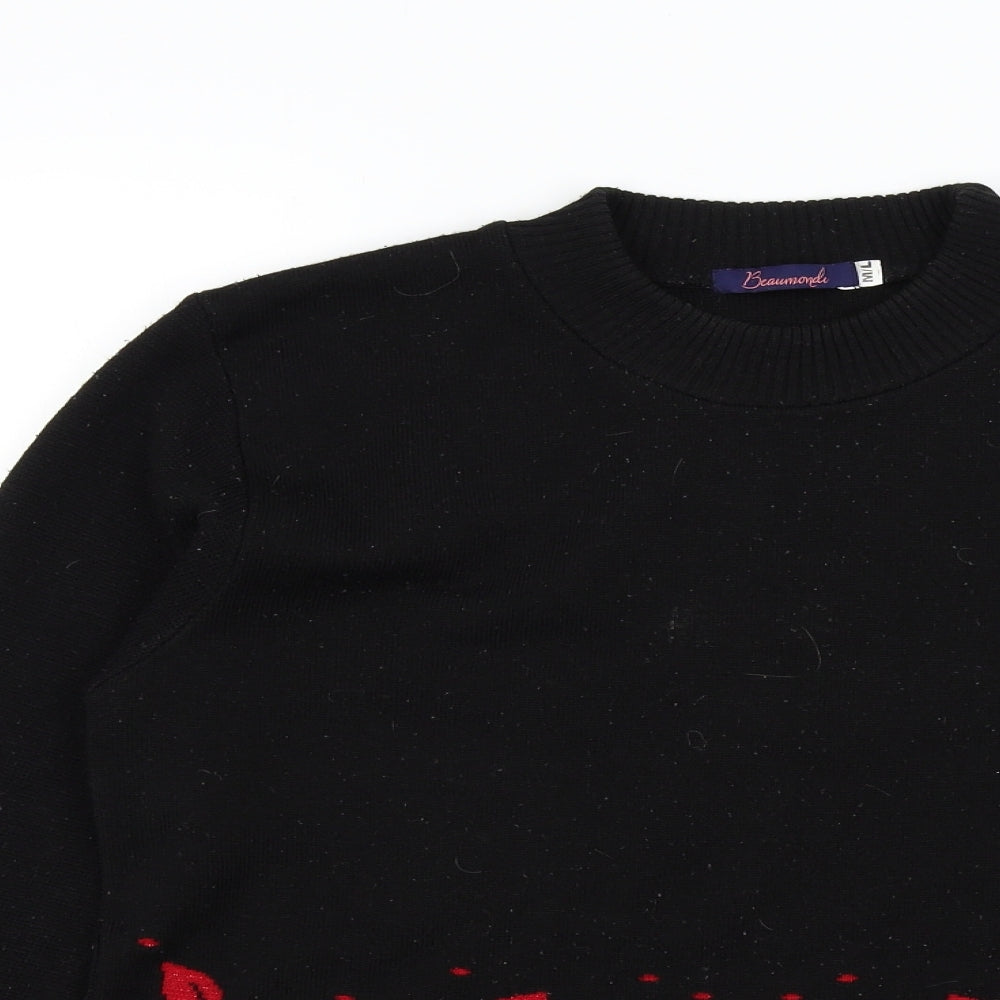 Beaumonde Womens Black   Pullover Jumper Size M
