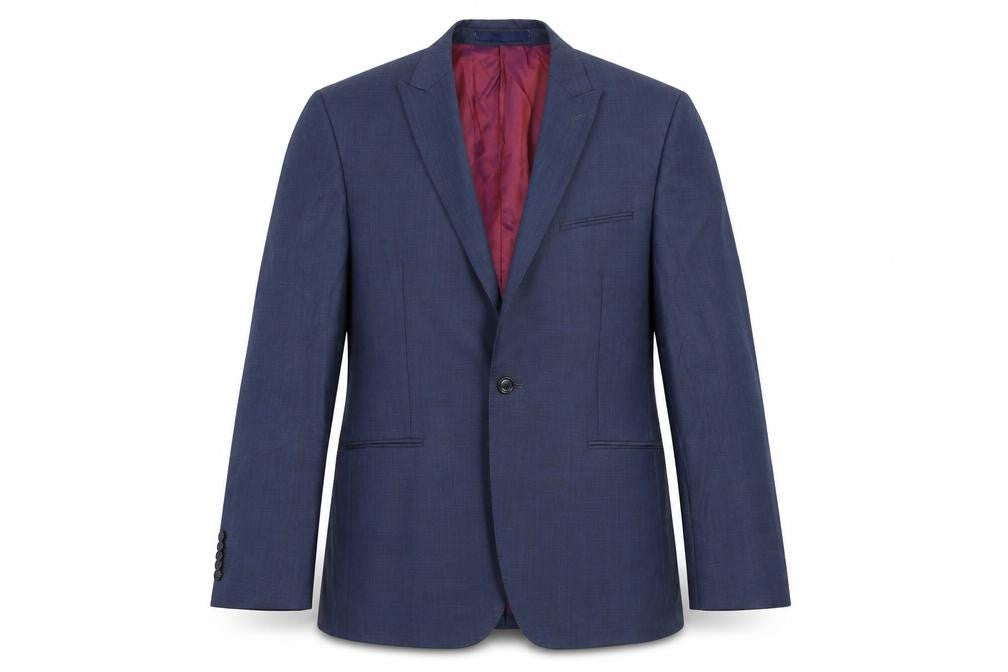 Cedarwood State Mens Blue Houndstooth Jacket Suit Jacket Size 42