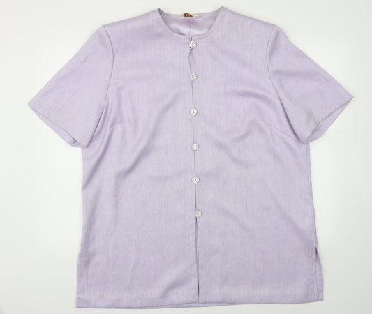 ELVI Womens Purple   Basic T-Shirt Size 20