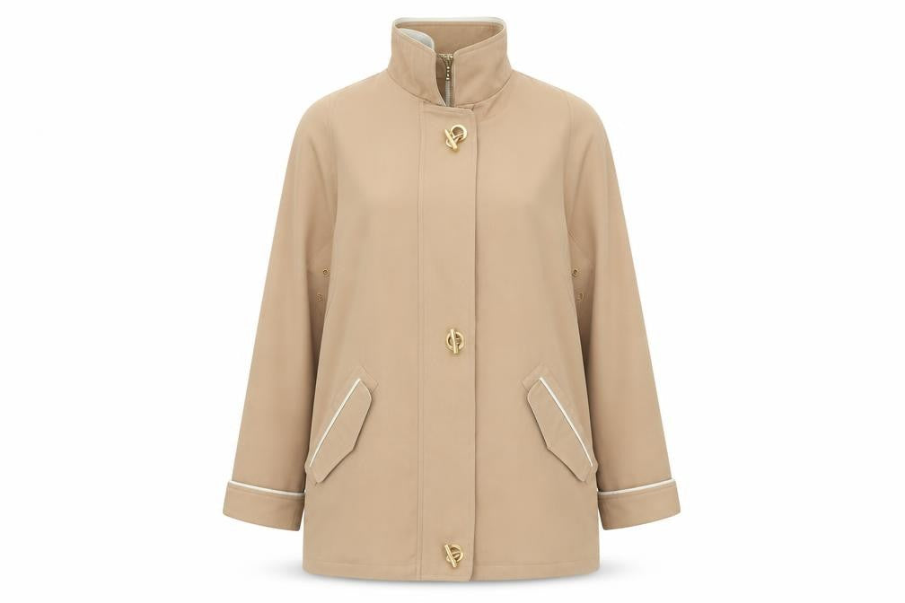 David Barry  Womens Beige   Jacket Coat Size 14
