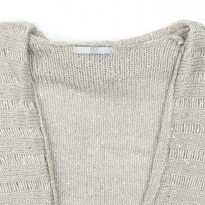 Tu Womens Grey   Cardigan Jumper Size S