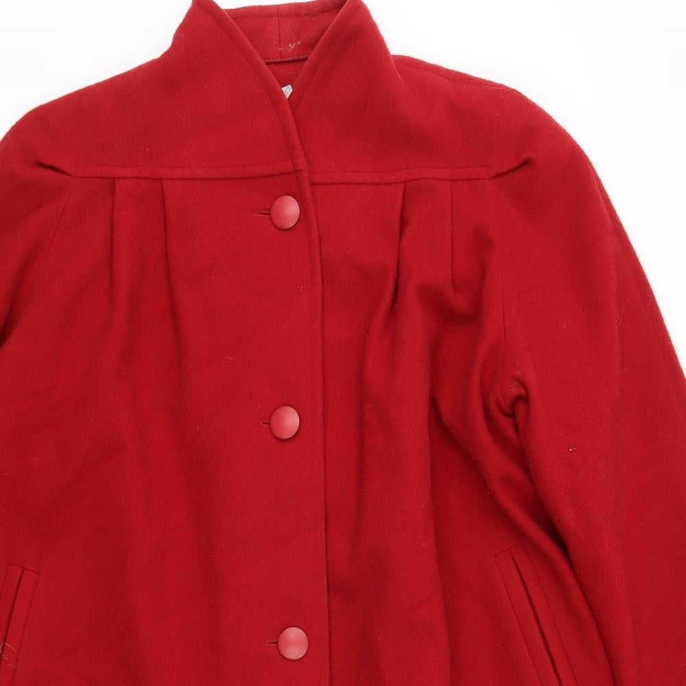 Preworn Womens Red   Jacket Coat Size 10