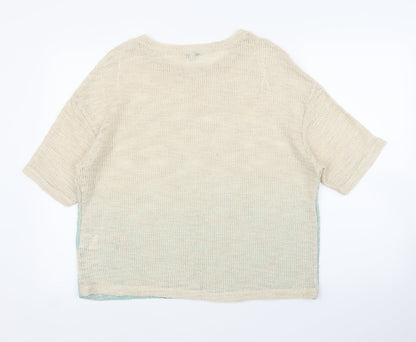 Back view of Papaya women’s beige jumper, size UK 14