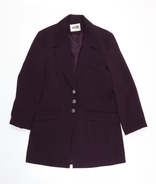 Wallis Womens Purple   Jacket  Size 10