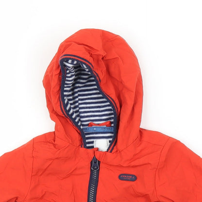 Close-up detail of Debenhams Baby Orange Parka Coat, size 0-3, Months