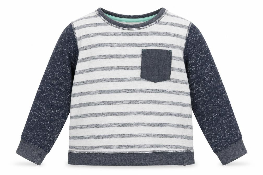 Primark Boys Blue Striped  Pullover Jumper Size 5-6 Years