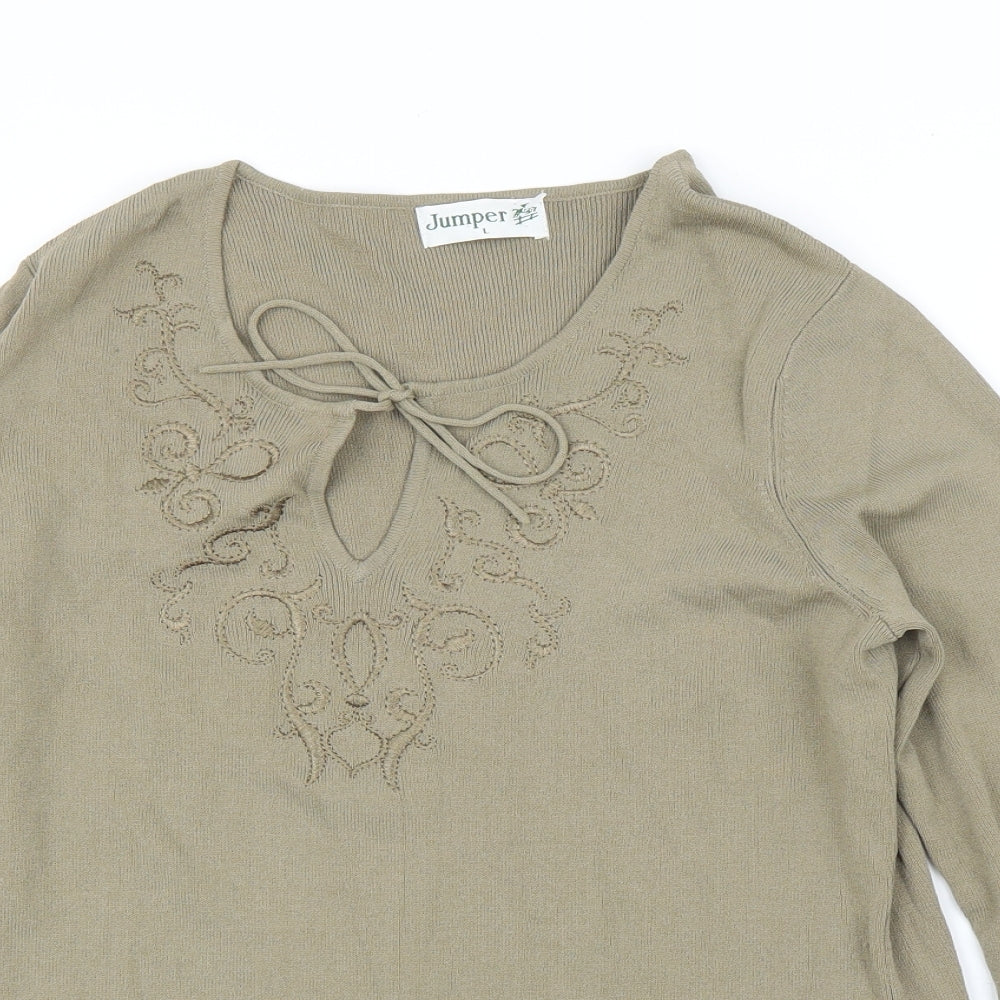 Jumper Womens Green   Pullover Jumper Size L