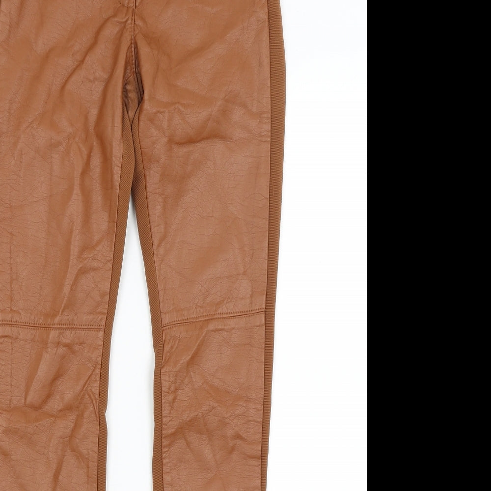 H&M Womens Brown   Trousers  Size 8 L29.5 in