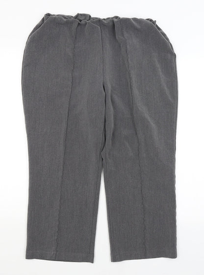 Bonmarché Womens Grey Trousers Size 18 L23.5 in