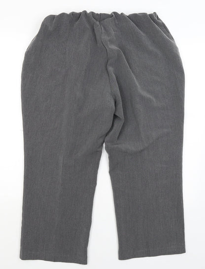 Bonmarché Womens Grey Trousers Size 18 L23.5 in