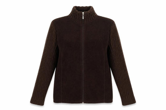 EWM Womens Brown   Full Zip Jumper Size 16