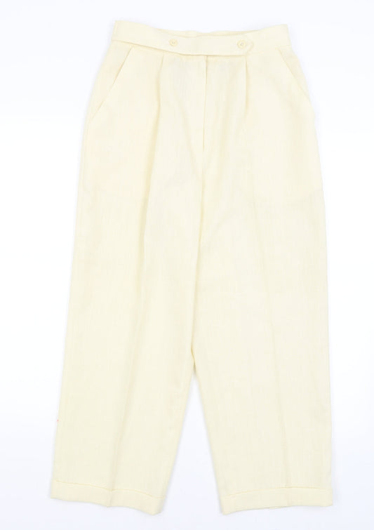 Grosvenor Womens Yellow   Cropped Trousers Size 14 L24 in