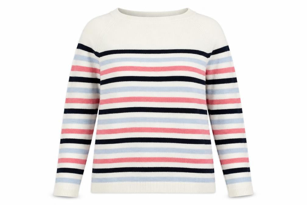 Gap Womens White Striped  Pullover Jumper Size XS