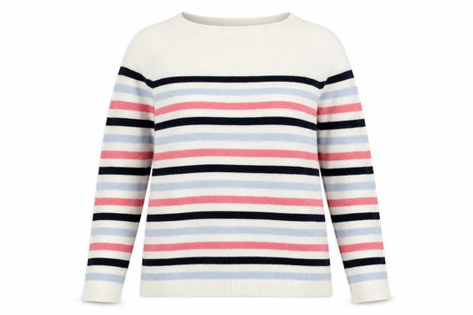 Gap Womens White Striped  Pullover Jumper Size XS
