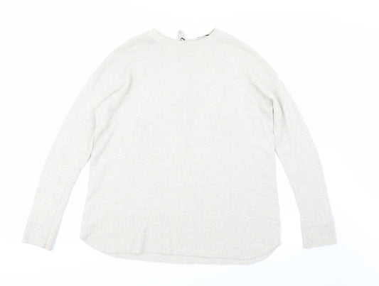 H&M Womens Beige  Knit Pullover Jumper Size XS
