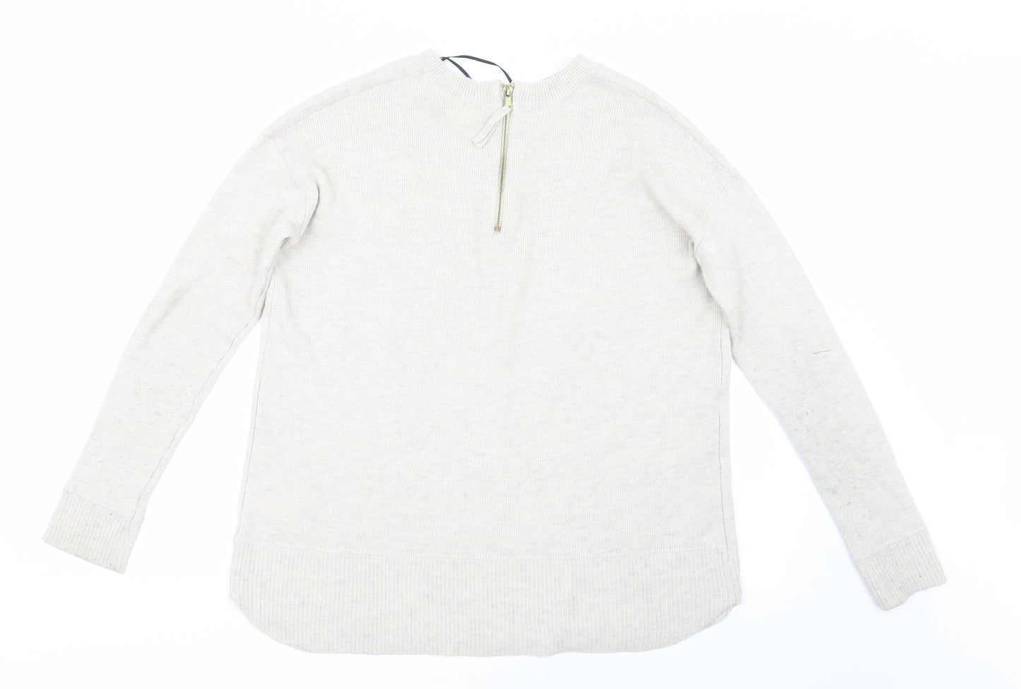 H&M Womens Beige  Knit Pullover Jumper Size XS