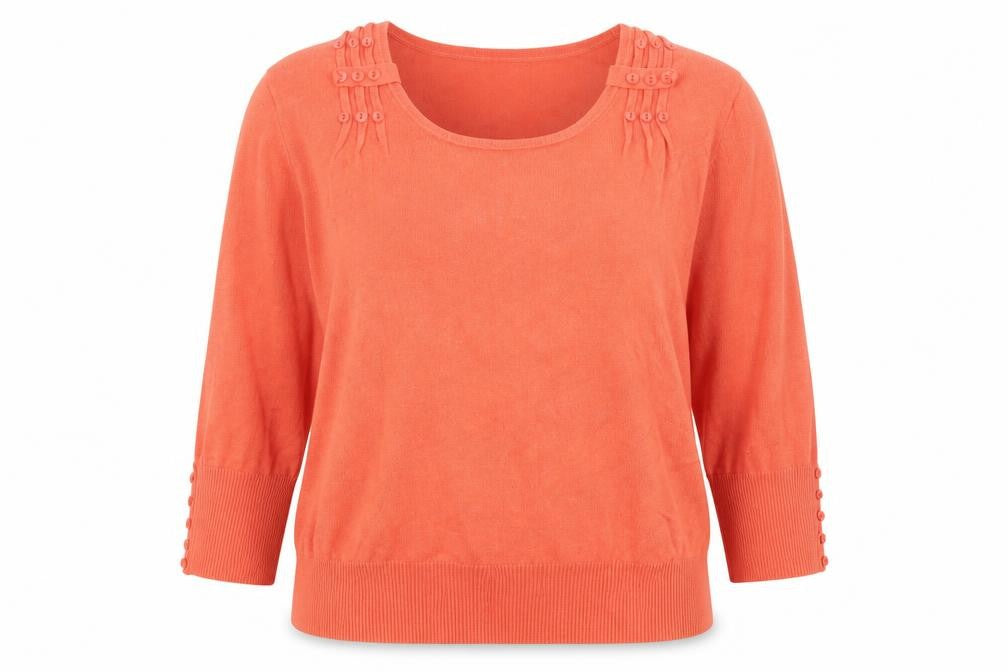 Preworn Womens Orange  Knit Pullover Jumper Size 18