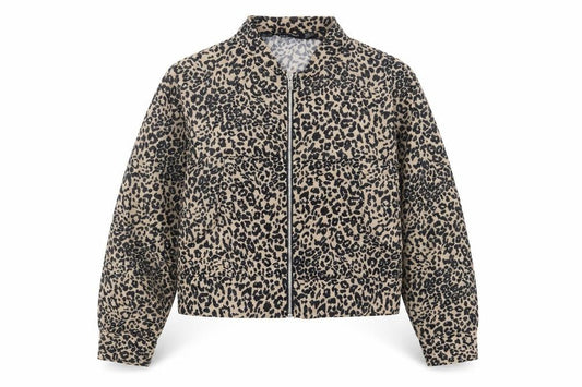 Boohoo Womens Black Animal Print  Jacket  Size 10