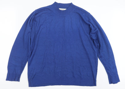 Preloved EWM Womens Blue  Knit Pullover Jumper Size 18 - Front
