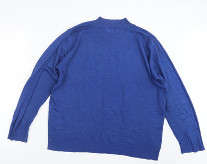 Preloved EWM Womens Blue  Knit Pullover Jumper Size 18 - Back