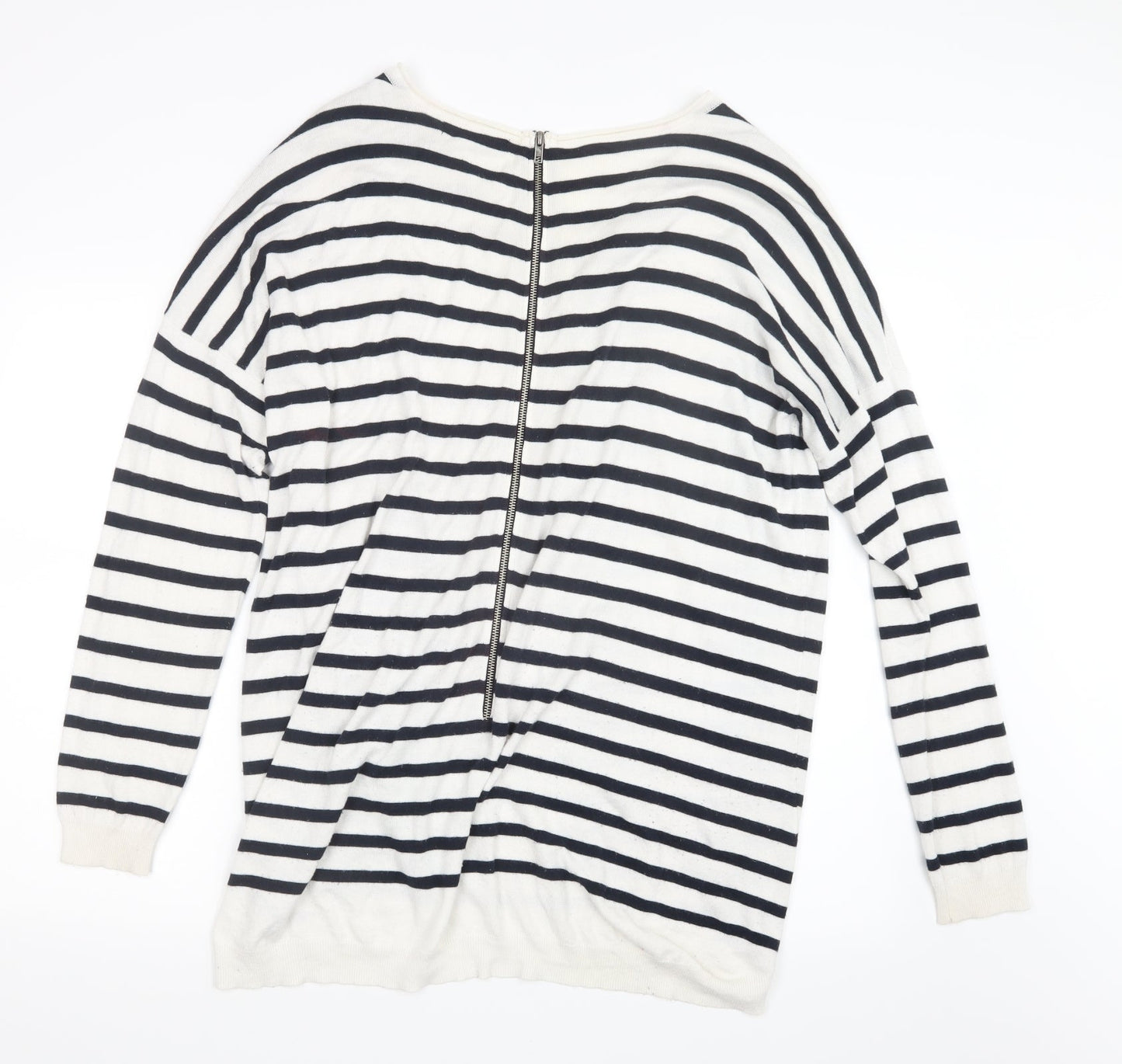 Atmosphere Womens Blue Striped Knit Pullover Jumper Size M