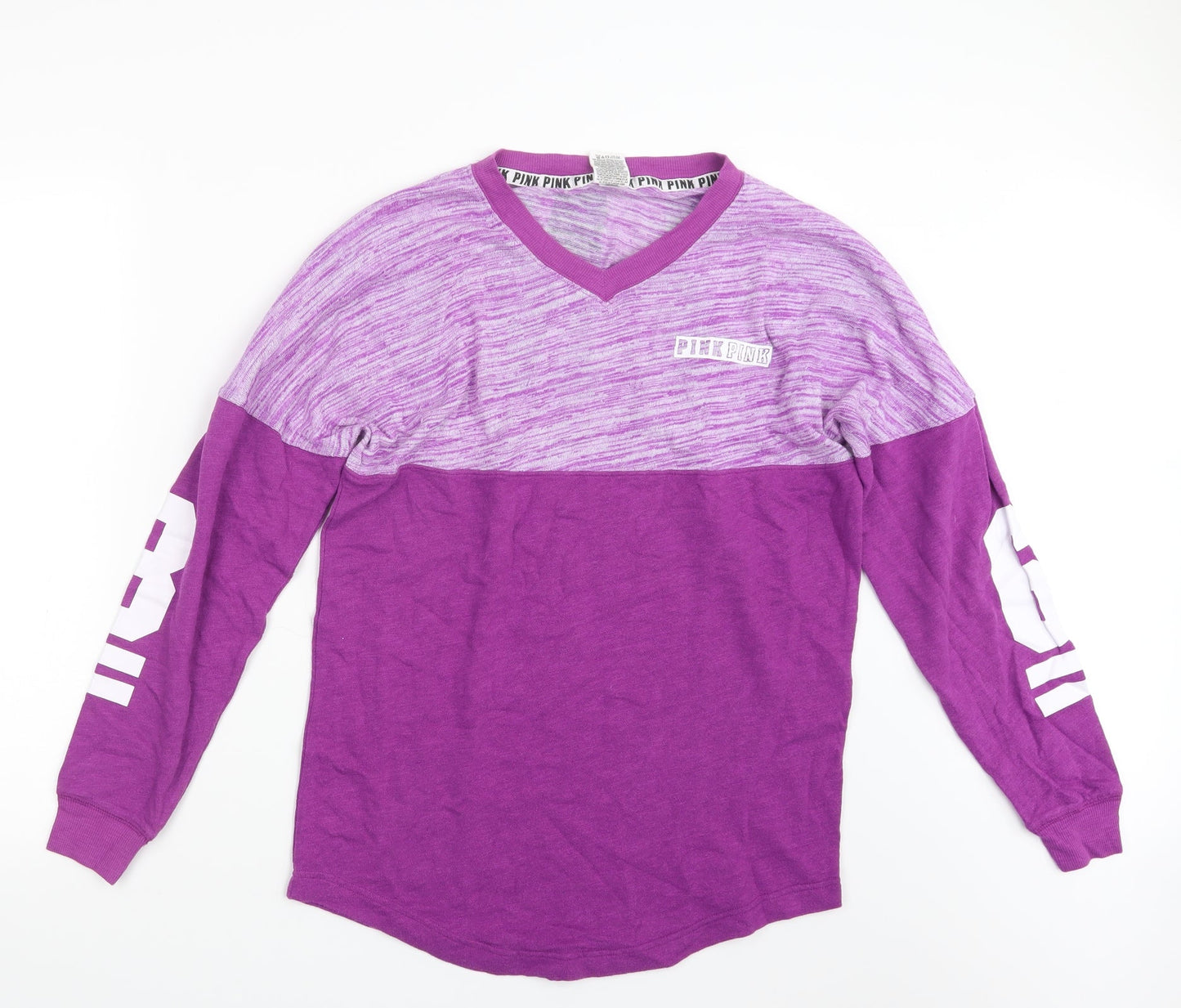 PINK Womens Purple  Knit Pullover Jumper Size XS