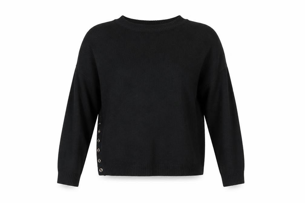 Capsule Womens Black Knit Pullover Jumper Size 12