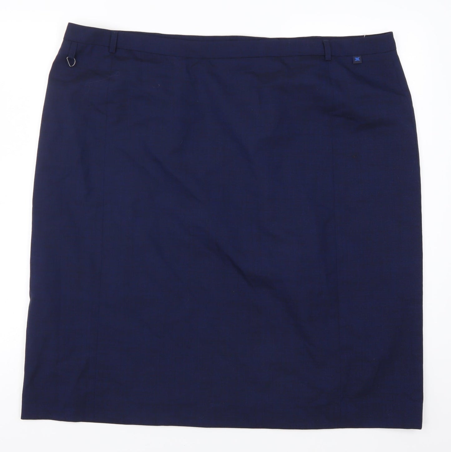 Preworn Womens Blue   Straight & Pencil Skirt Size 44 in
