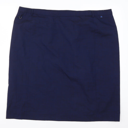 Preworn Womens Blue   Straight & Pencil Skirt Size 44 in