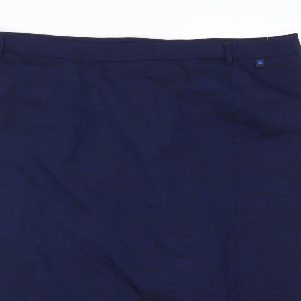 Preworn Womens Blue   Straight & Pencil Skirt Size 44 in