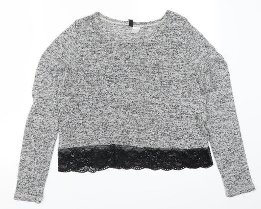 H&M Womens Grey   Basic T-Shirt Size M