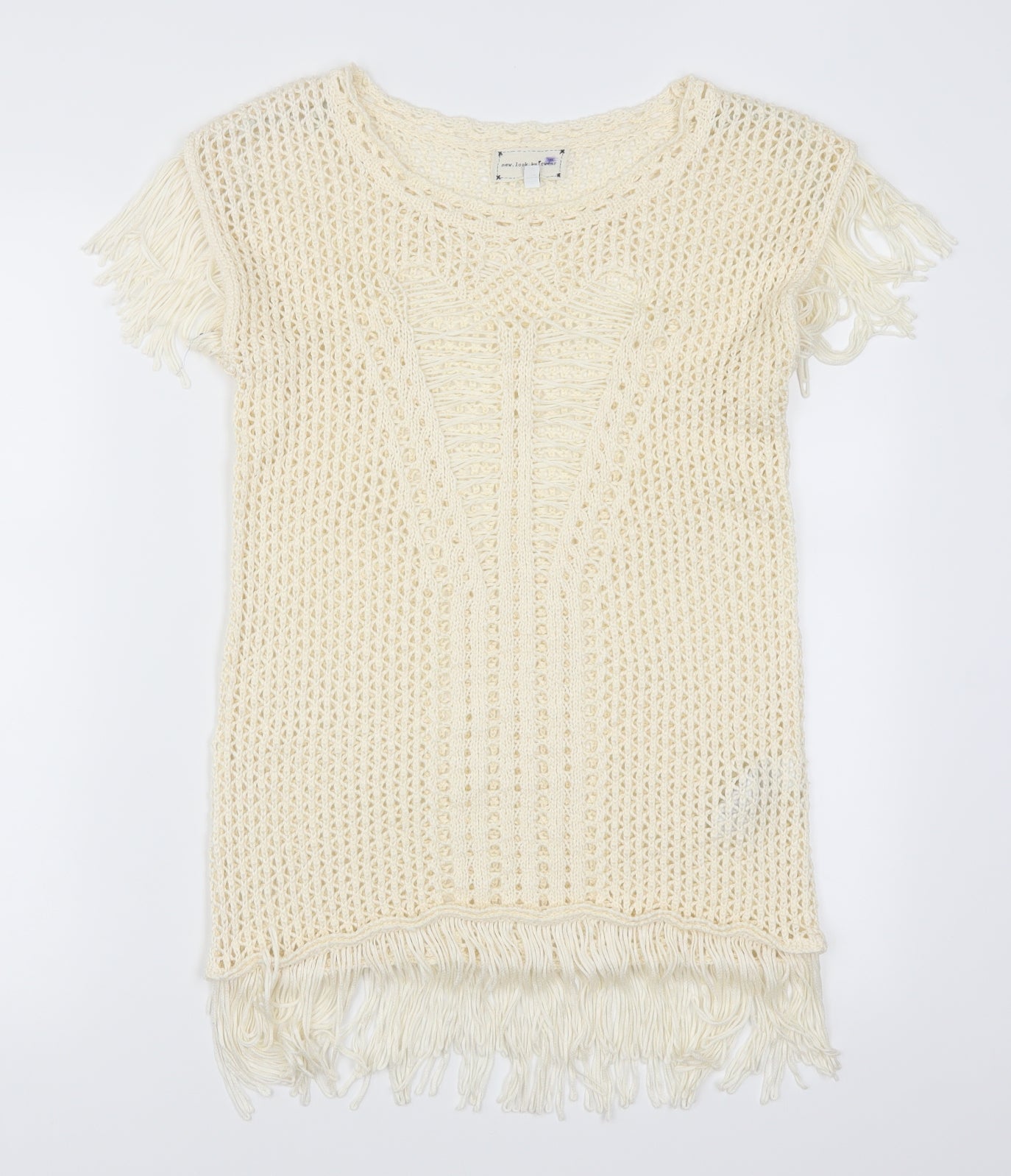 New Look Womens Beige  Knit Pullover Jumper Size S