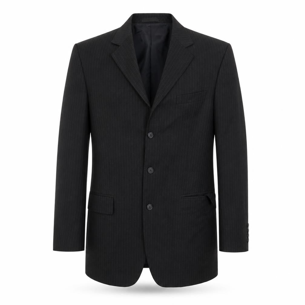 Mike Fenton Mens Grey Striped  Jacket Suit Jacket Size 42