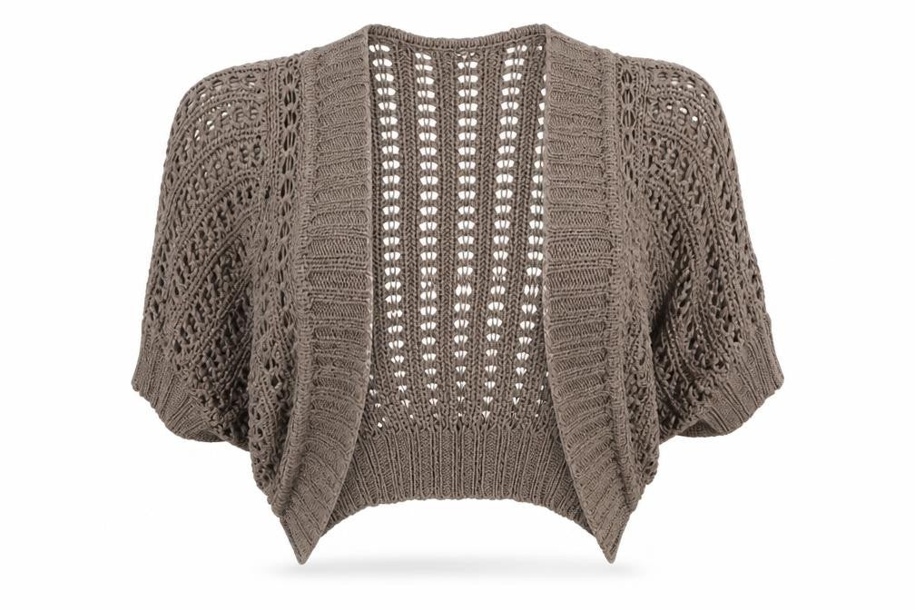 Amisu Womens Brown  Knit Cardigan Jumper Size S