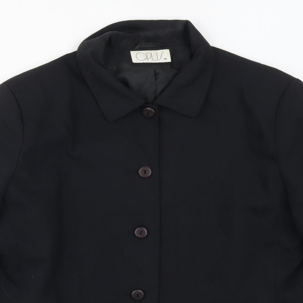 OPUS Womens Black   Jacket Suit Jacket Size 18