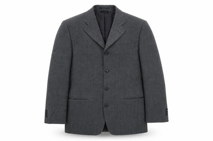 Benvenuto Mens Grey Geometric  Jacket Suit Jacket Size 40