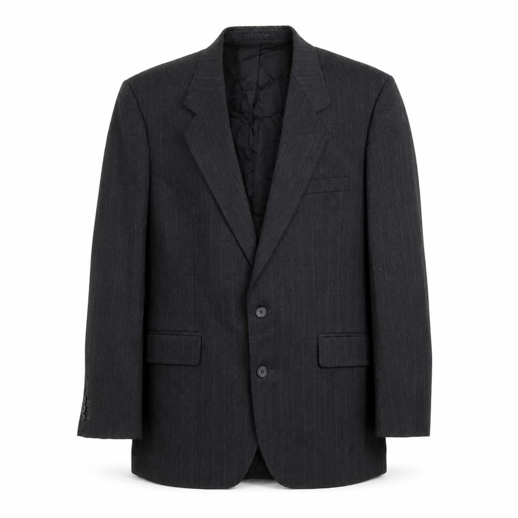 Burton Mens Grey Striped  Jacket Suit Jacket Size 42