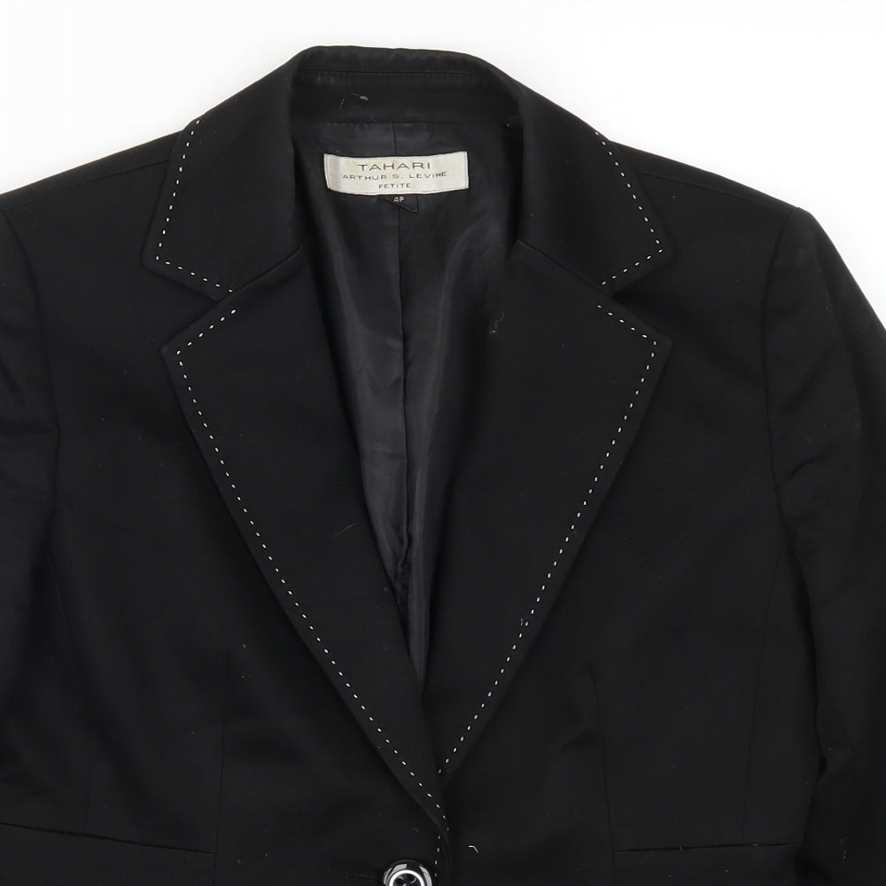 Tahari Womens Black   Jacket Suit Jacket Size 4