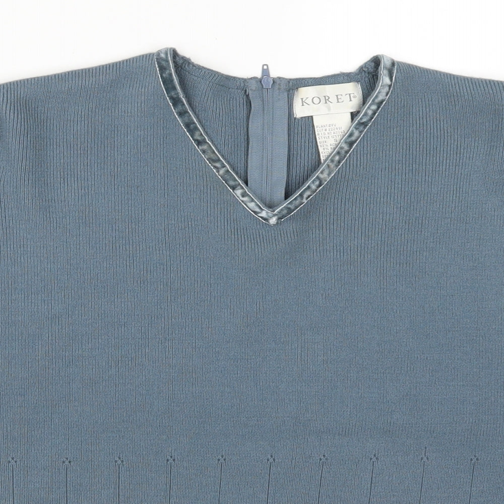 Koret Womens Blue  Rayon Pullover Jumper Size S