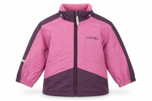 Front view of Cosmo girls’ pink basic coat coat, size 18, months
