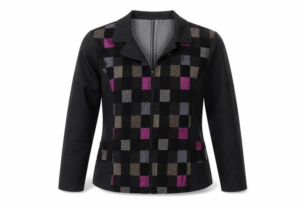 SOL Womens Grey Check  Jacket  Size 14