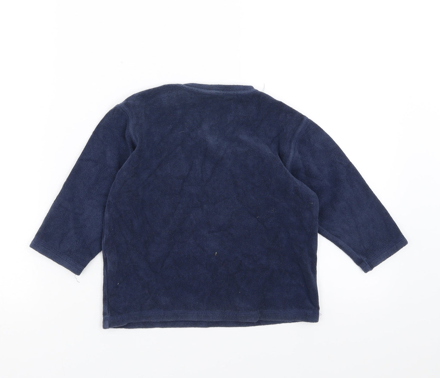 Marks and Spencer Boys Blue  Fleece Pullover Jumper Size 2-3 Years