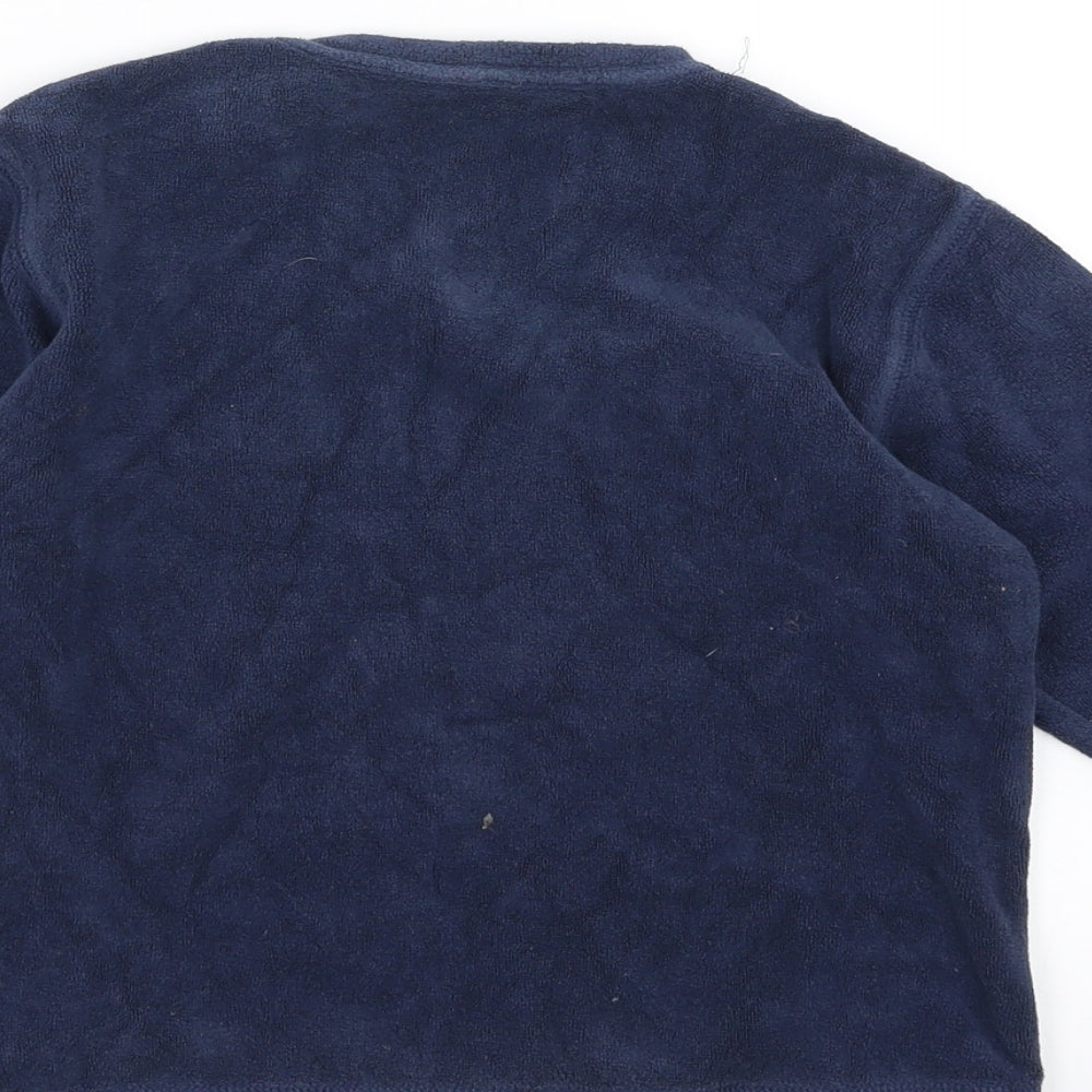 Marks and Spencer Boys Blue  Fleece Pullover Jumper Size 2-3 Years